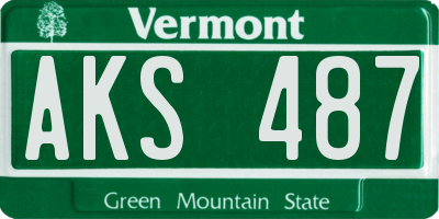 VT license plate AKS487