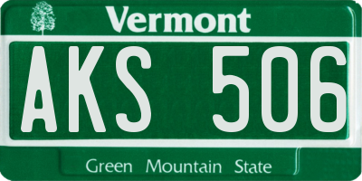 VT license plate AKS506