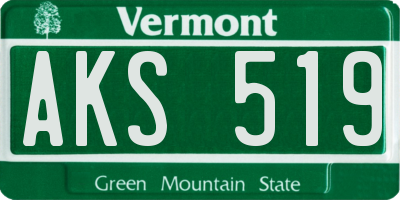 VT license plate AKS519