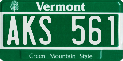 VT license plate AKS561