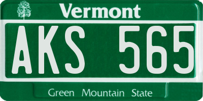 VT license plate AKS565