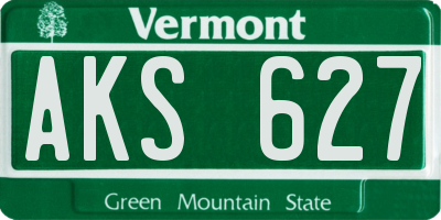 VT license plate AKS627