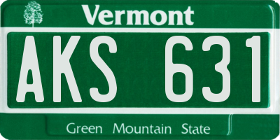 VT license plate AKS631