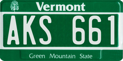 VT license plate AKS661