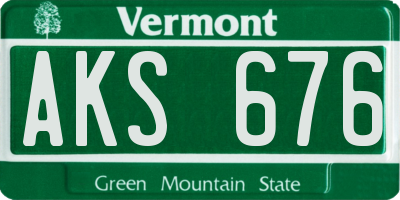 VT license plate AKS676