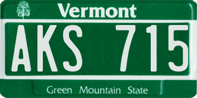 VT license plate AKS715