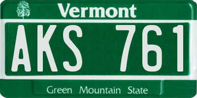 VT license plate AKS761