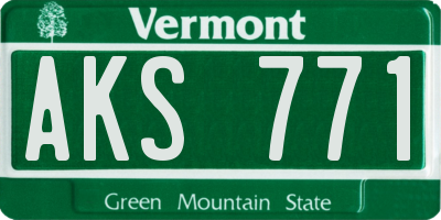 VT license plate AKS771