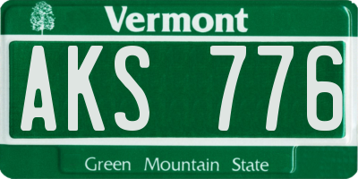 VT license plate AKS776