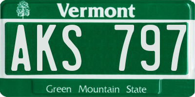 VT license plate AKS797
