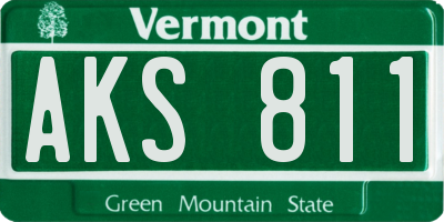 VT license plate AKS811