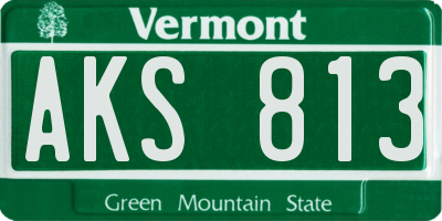 VT license plate AKS813
