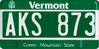 VT license plate AKS873