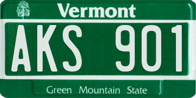 VT license plate AKS901
