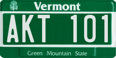 VT license plate AKT101