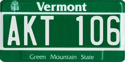 VT license plate AKT106