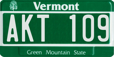 VT license plate AKT109