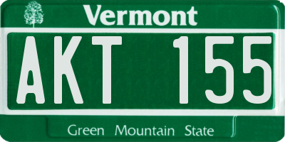 VT license plate AKT155
