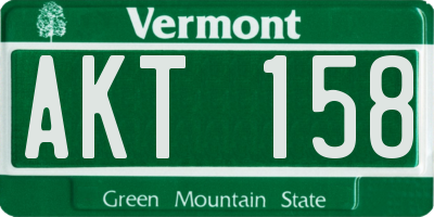 VT license plate AKT158