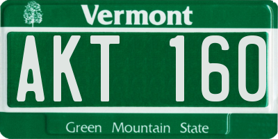 VT license plate AKT160