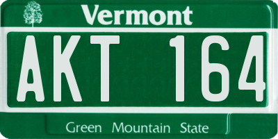 VT license plate AKT164