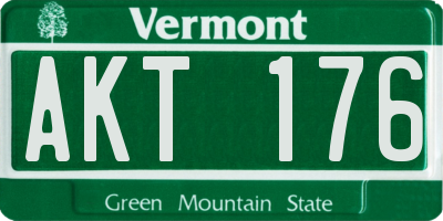 VT license plate AKT176
