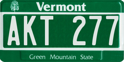 VT license plate AKT277