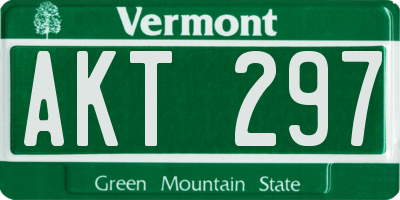 VT license plate AKT297