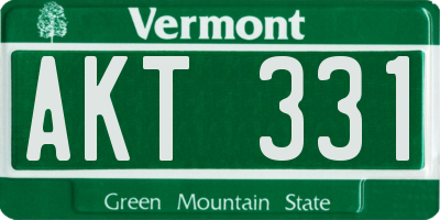 VT license plate AKT331