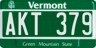 VT license plate AKT379