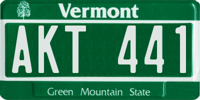 VT license plate AKT441