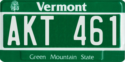 VT license plate AKT461