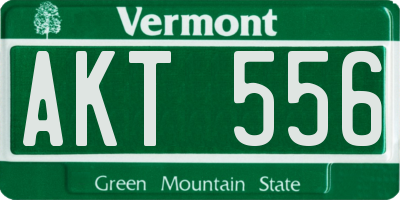 VT license plate AKT556