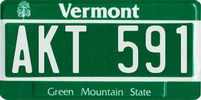VT license plate AKT591