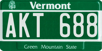 VT license plate AKT688