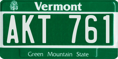 VT license plate AKT761