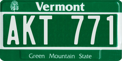 VT license plate AKT771