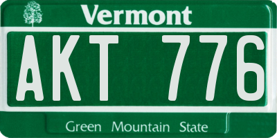 VT license plate AKT776