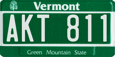 VT license plate AKT811