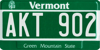 VT license plate AKT902