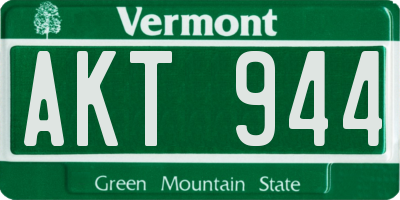 VT license plate AKT944