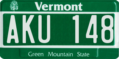 VT license plate AKU148