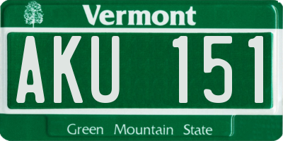 VT license plate AKU151