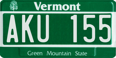 VT license plate AKU155