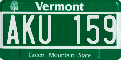 VT license plate AKU159