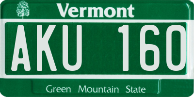 VT license plate AKU160