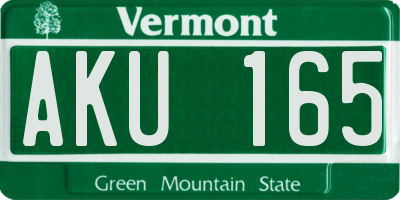 VT license plate AKU165