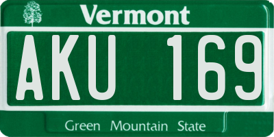 VT license plate AKU169