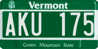 VT license plate AKU175