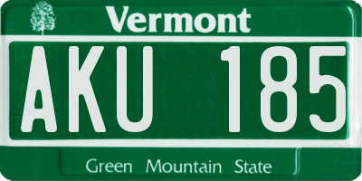 VT license plate AKU185
